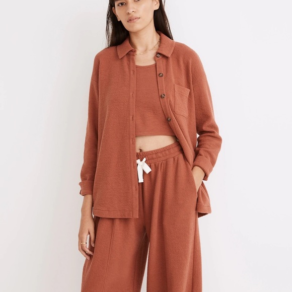 Madewell Sweaters - Madewell Textural Knit Shirt-Jacket Button Down size Small